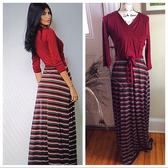 Kala Vella Dresses & Skirts - NWT Burgundy Maxi Dress Kala Vella